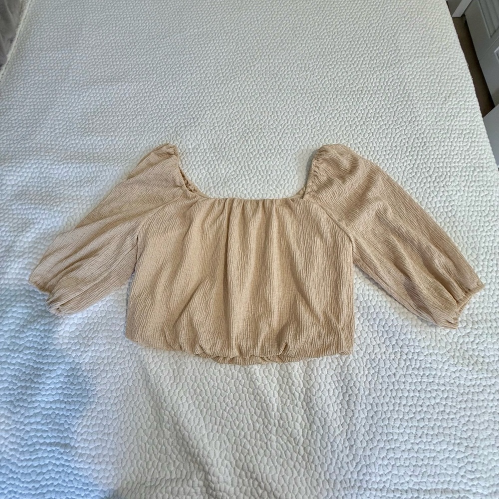 Lush Brand Elegant Cream Women's top.. cropped above  waist.. brand new